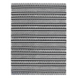 Taran Designs 8' x 10' Geometric Pattern Wool Area Rug in White/Black