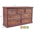 Taran Designs Baker 7-drawer Solid Wood Dresser in Brown