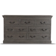 Taran Designs Baker 7-drawer Solid Wood Dresser in Dark Brown