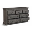 Taran Designs Baker 7-drawer Solid Wood Dresser in Dark Brown