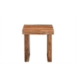 Taran Designs Darcy Live Edge Solid Wood End Table in Brown