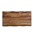 Taran Designs Darcy Live Edge Solid Wood Coffee Table in Brown