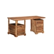 Taran Designs Darcy 4-drawer Live Edge Solid Wood Writing Desk in Brown