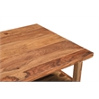 Taran Designs Darcy 4-drawer Live Edge Solid Wood Writing Desk in Brown