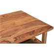 Taran Designs Darcy 4-drawer Live Edge Solid Wood Writing Desk in Brown