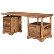 Taran Designs Darcy 4-drawer Live Edge Solid Wood Writing Desk in Brown