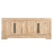 Taran Designs Lawrence 4-door Solid Wood Sideboard in Beige