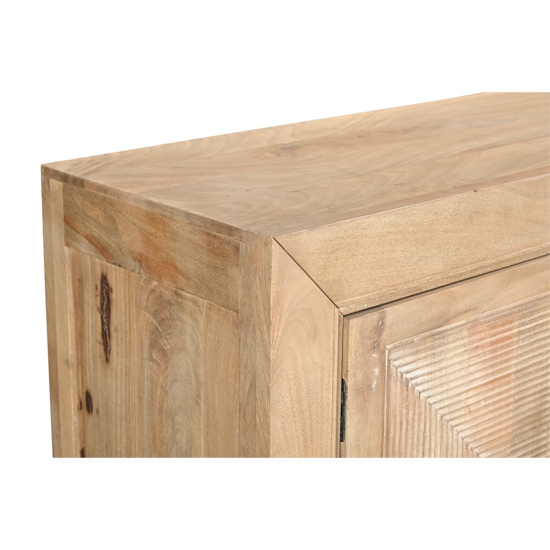Taran Designs Lawrence 4-door Solid Wood Sideboard in Beige