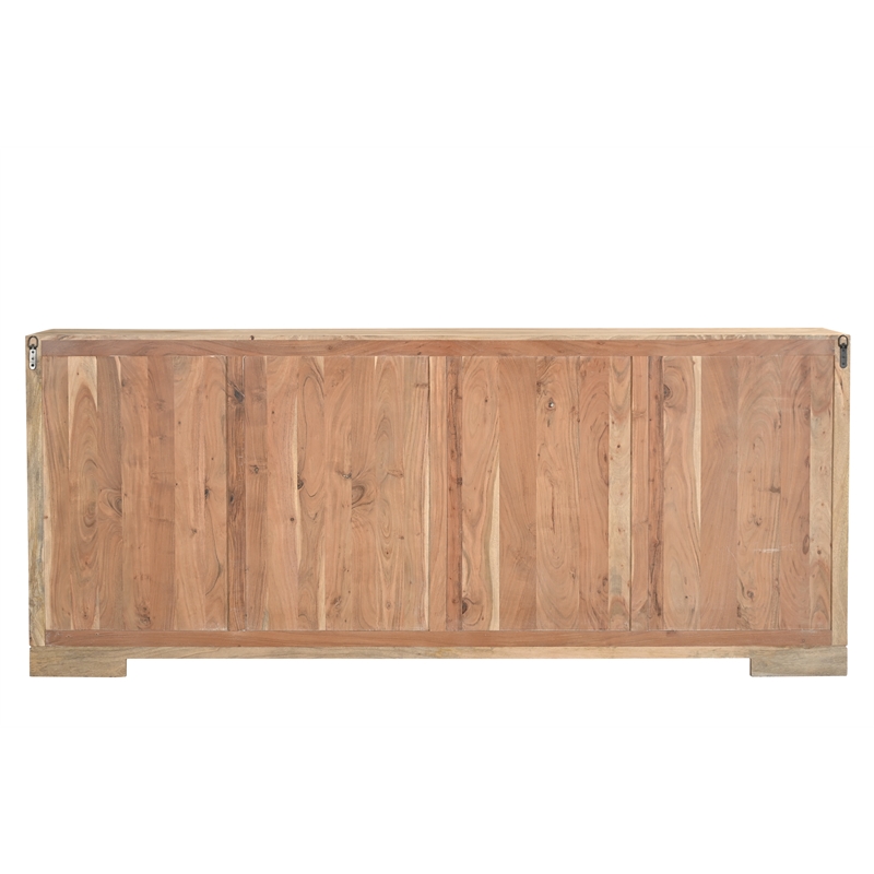 Taran Designs Lawrence 4-door Solid Wood Sideboard in Beige