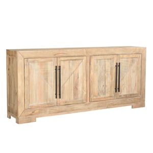 Taran Designs Lawrence 4-door Solid Wood Sideboard in Beige