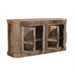 Taran Designs Milton 4-door Solid Wood Sideboard in Dark Brown