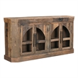 Taran Designs Milton 4-door Solid Wood Sideboard in Dark Brown