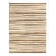 Taran Designs 5' x 8' Abstract Wave Wool Area Rug in Brown/Beige