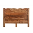 Taran Designs Darcy Live Edge Solid Wood Queen Panel Bed in Brown