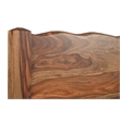 Taran Designs Darcy Live Edge Solid Wood Queen Panel Bed in Brown