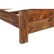Taran Designs Darcy Live Edge Solid Wood Queen Panel Bed in Brown