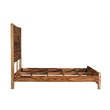 Taran Designs Darcy Live Edge Solid Wood Queen Panel Bed in Brown