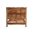 Taran Designs Darcy Live Edge Solid Wood Queen Panel Bed in Brown