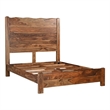 Taran Designs Darcy Live Edge Solid Wood Queen Panel Bed in Brown
