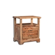 Taran Designs Darcy 3-drawer Live Edge Solid Wood Nightstand in Brown