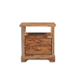 Taran Designs Darcy 3-drawer Live Edge Solid Wood Nightstand in Brown