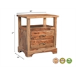 Taran Designs Darcy 3-drawer Live Edge Solid Wood Nightstand in Brown