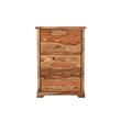 Taran Designs Darcy 5-drawer Live Edge Solid Wood Chest in Brown