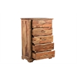 Taran Designs Darcy 5-drawer Live Edge Solid Wood Chest in Brown