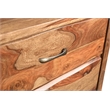 Taran Designs Darcy 5-drawer Live Edge Solid Wood Chest in Brown