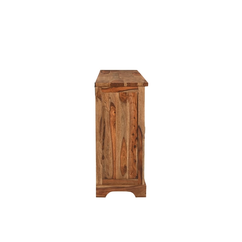 Taran Designs Darcy 3-drawer 4-door Live Edge Solid Wood Sideboard in Brown