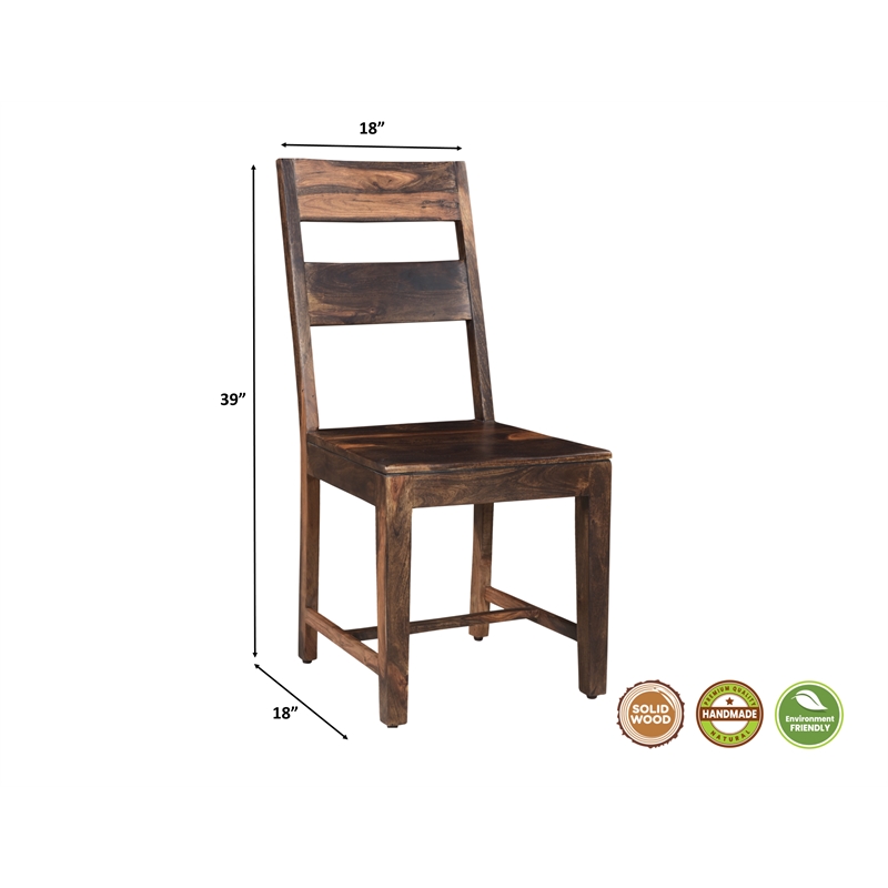 Taran Designs Darcy 9-piece Solid Wood Dining Set in Dark Brown