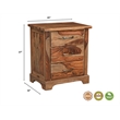 Taran Designs Darcy 3-drawer Live Edge Solid Wood Nightstand in Brown