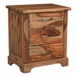 Taran Designs Darcy 3-drawer Live Edge Solid Wood Nightstand in Brown