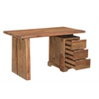 Taran Designs Darcy 3-drawer Live Edge Solid Wood Writing Desk in Brown