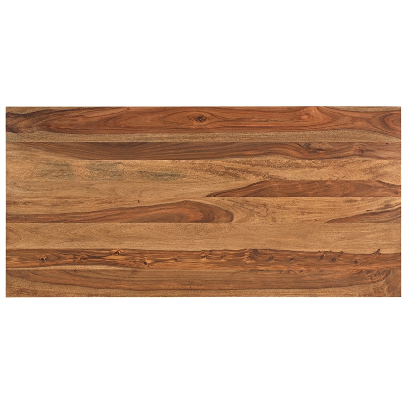 Taran Designs Darcy 3-drawer Live Edge Solid Wood Writing Desk in Brown
