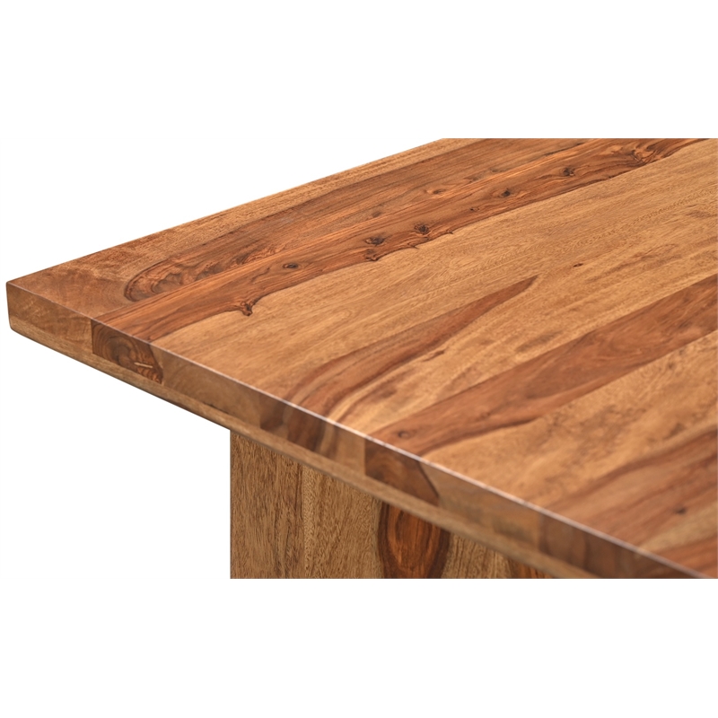 Taran Designs Darcy 3-drawer Live Edge Solid Wood Writing Desk in Brown