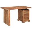 Taran Designs Darcy 3-drawer Live Edge Solid Wood Writing Desk in Brown