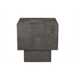 Taran Designs Maria Solid Wood Side Table in Dark Gray