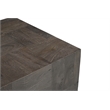 Taran Designs Maria Solid Wood Side Table in Dark Gray