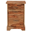 Taran Designs Darcy 3-drawer Live Edge Solid Wood Filing Cabinet in Brown