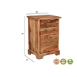 Taran Designs Darcy 3-drawer Live Edge Solid Wood Filing Cabinet in Brown