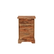 Taran Designs Darcy 3-drawer Live Edge Solid Wood Filing Cabinet in Brown