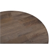 Taran Designs Lawrence Round Solid Wood End Table in Dark Brown