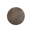 Taran Designs Lawrence Round Solid Wood End Table in Dark Brown