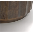 Taran Designs Lark Round Solid Wood Coffee Table in Dark Brown
