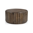 Taran Designs Lark Round Solid Wood Coffee Table in Dark Brown