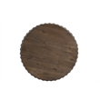Taran Designs Lark Round Solid Wood Coffee Table in Dark Brown