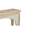 Taran Designs Isabella Carved Solid Wood Console Table in Beige/White