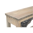 Taran Designs Isabella Carved Solid Wood Console Table in Beige/Black