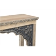 Taran Designs Isabella Carved Solid Wood Console Table in Beige/Black